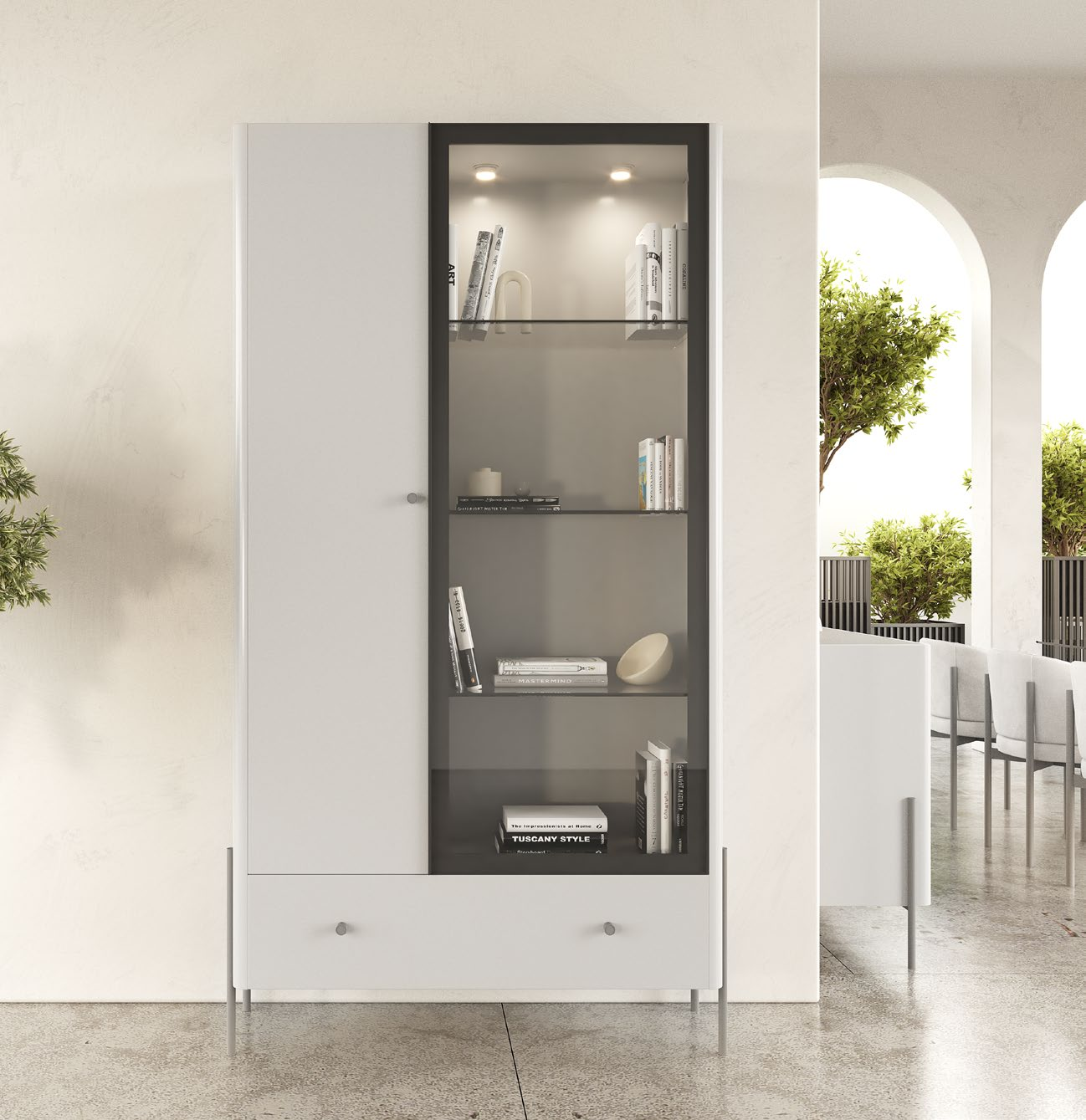 Vitrina cristal ahumado